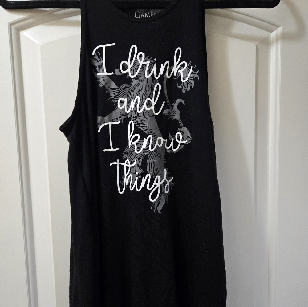 Black Game of Thrones tank top